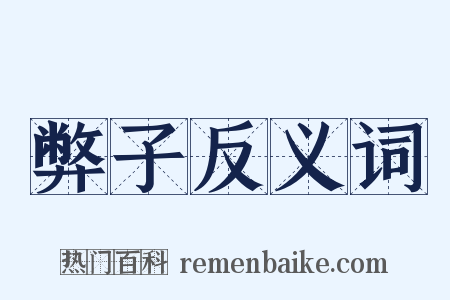 弊子反义词是什么意思的图片